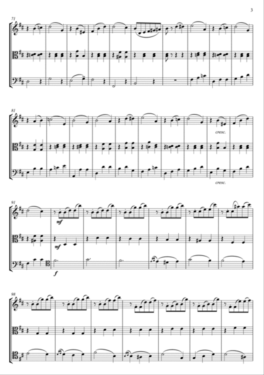 Waltz of the Flowers String Trio scores gallery preview page 4