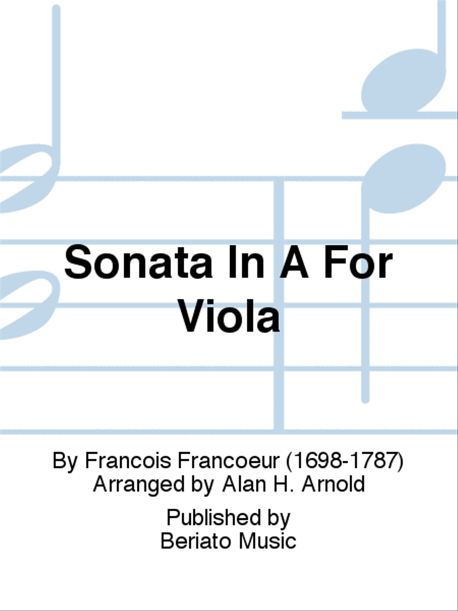 Sonata In A Piano Accompaniment scores gallery preview page 1