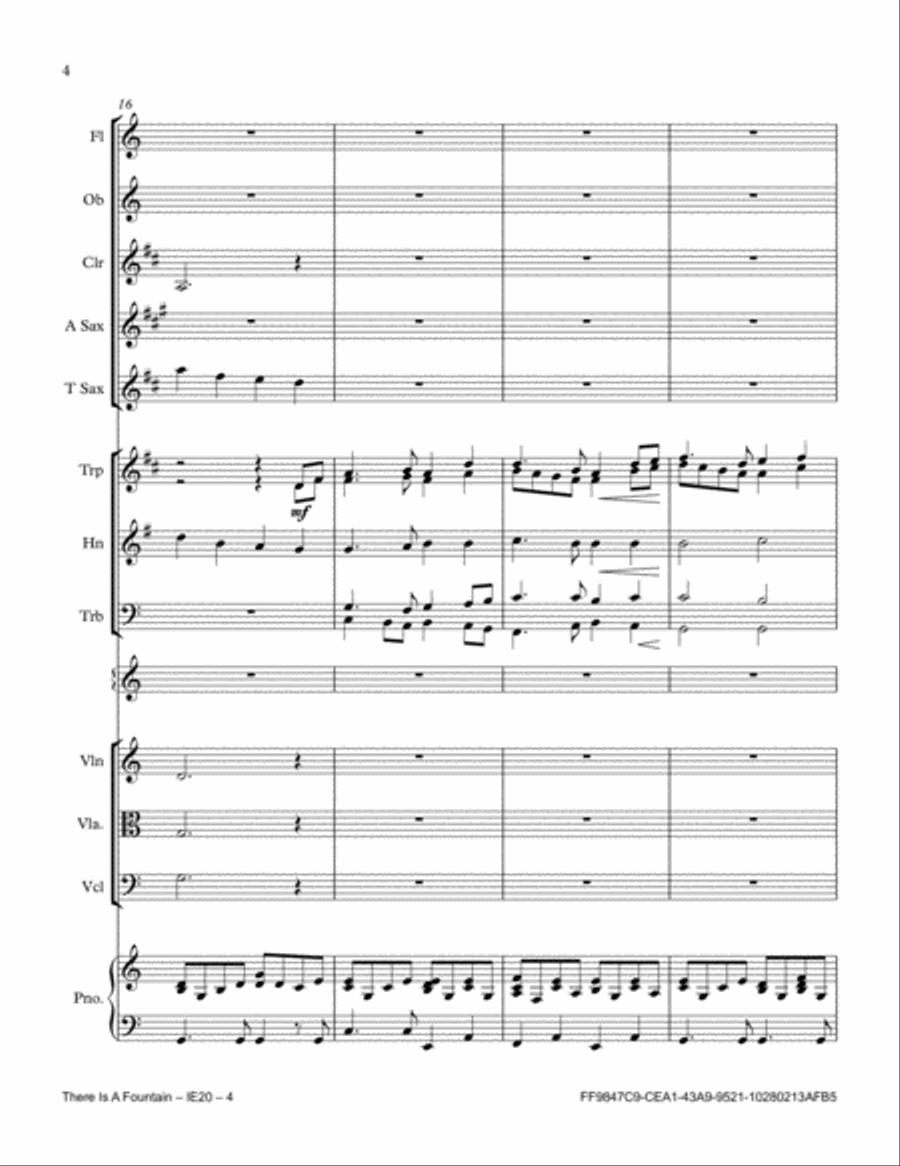 There Is A Fountain Full Orchestra scores gallery preview page 4