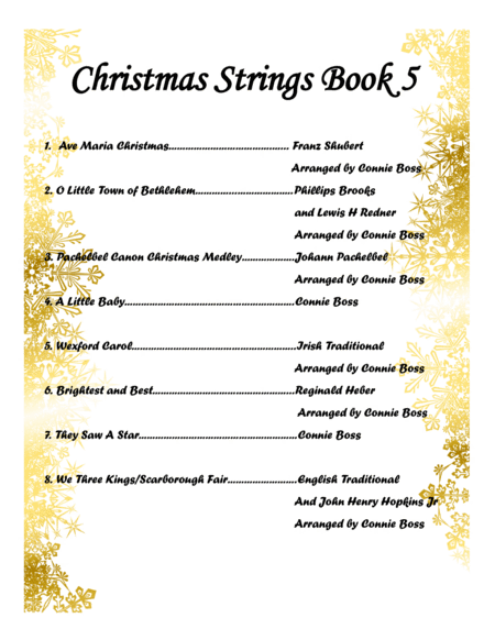 Christmas Strings Book 5 composed and/or arranged by Connie Boss image number null