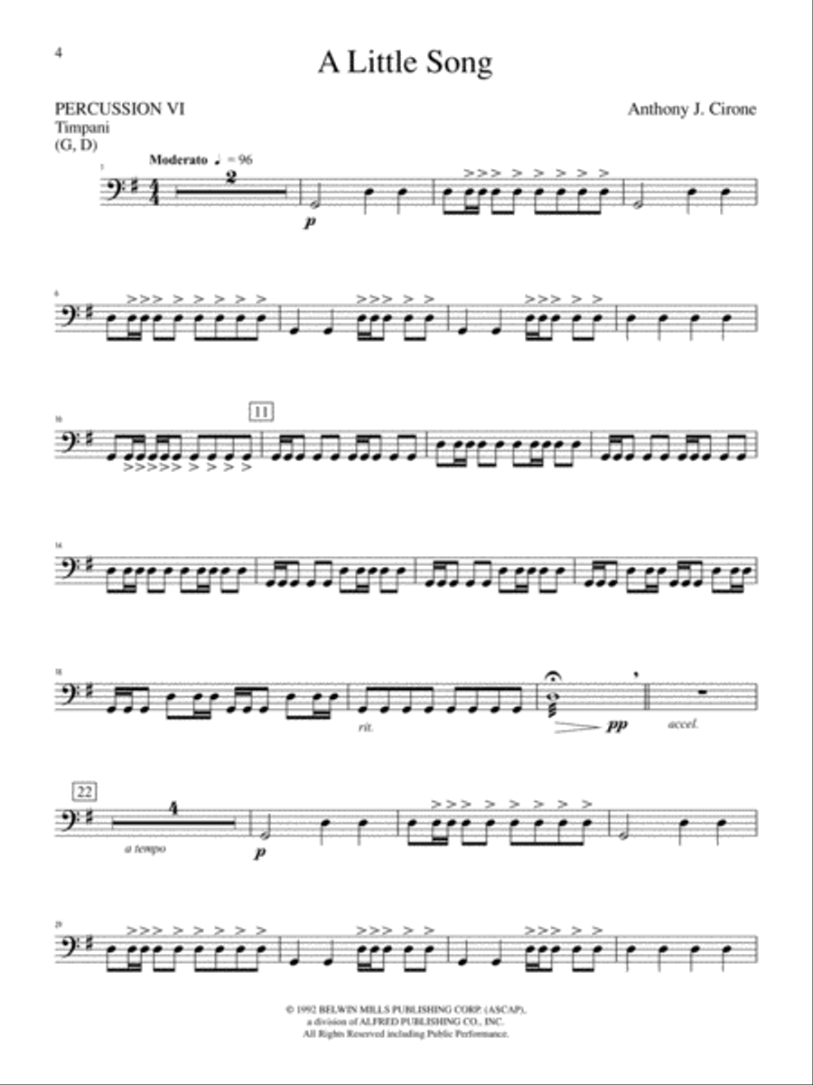 The Anthony J. Cirone Intermediate Percussion Ensemble Collection: 6th Percussion Percussion Ensemble scores gallery preview page 4
