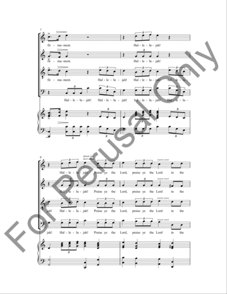 Hallelujah Hallelujah 4-Part scores gallery preview page 3