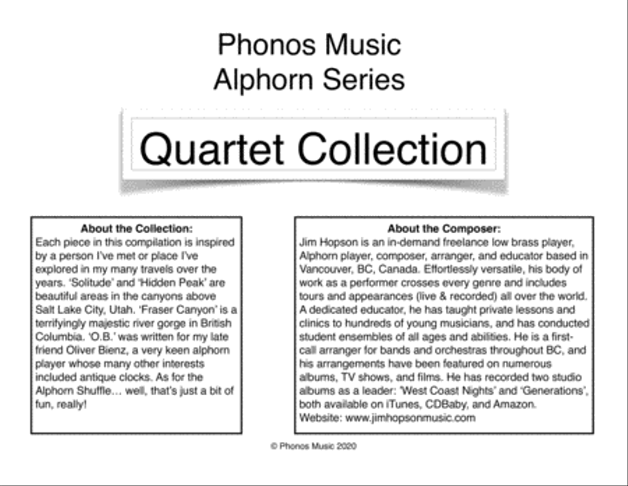 Alphorn Quartet Collection Small Ensemble scores gallery preview page 2