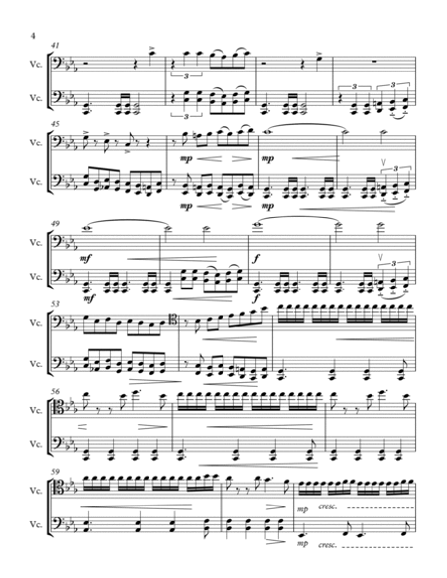 Rock! Cello! Duet! String Duet scores gallery preview page 4