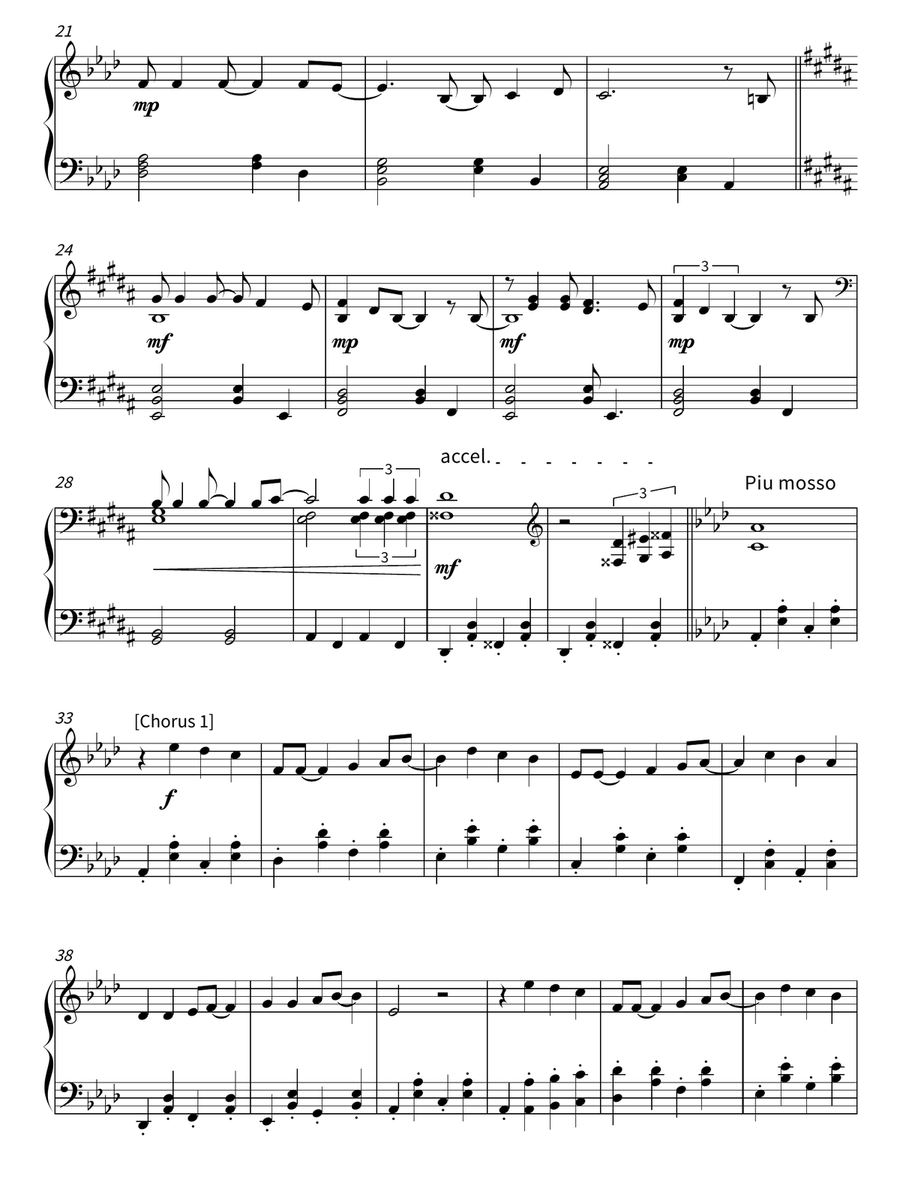Ich War Noch Niemals In New York Piano Solo scores gallery preview page 2