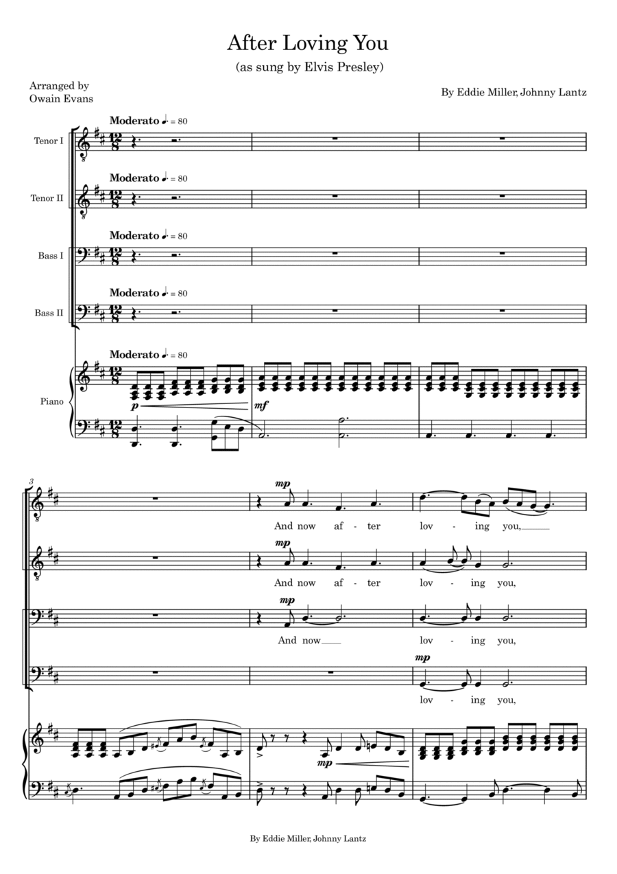 After Loving You After Loving You TTBB scores gallery preview page 1