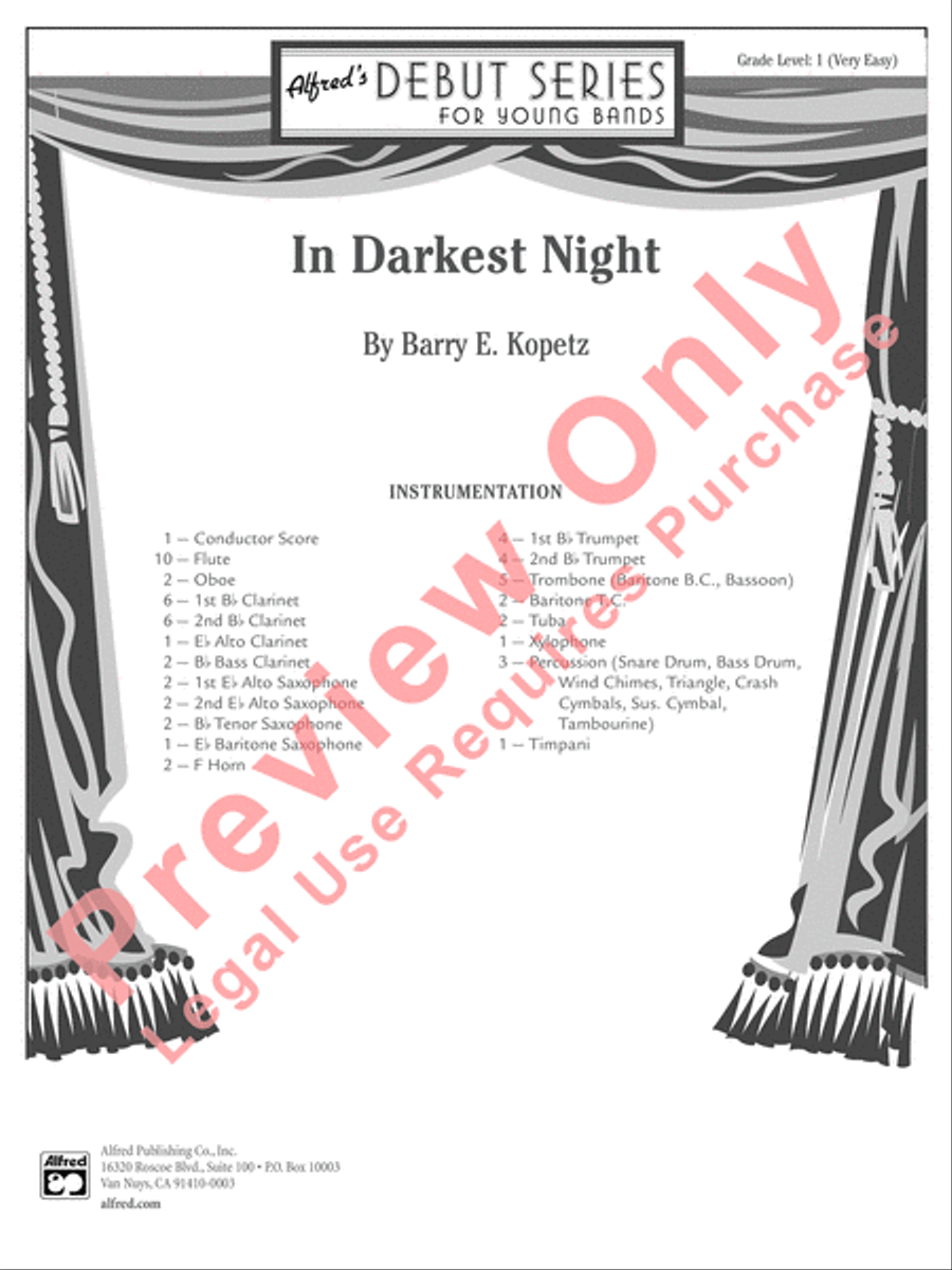 In Darkest Night Concert Band scores gallery preview page 2