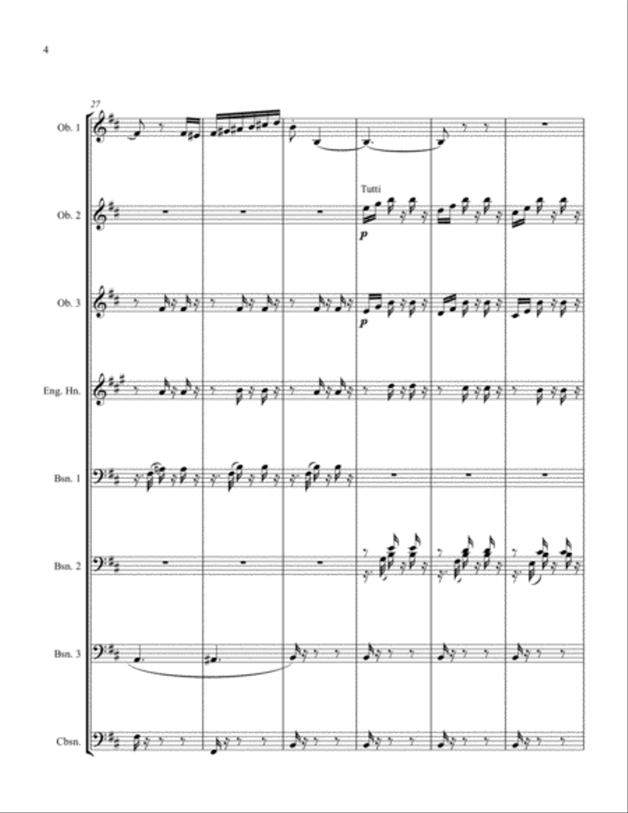 Carmen Suite 4. Seguedille Woodwind Ensemble scores gallery preview page 4