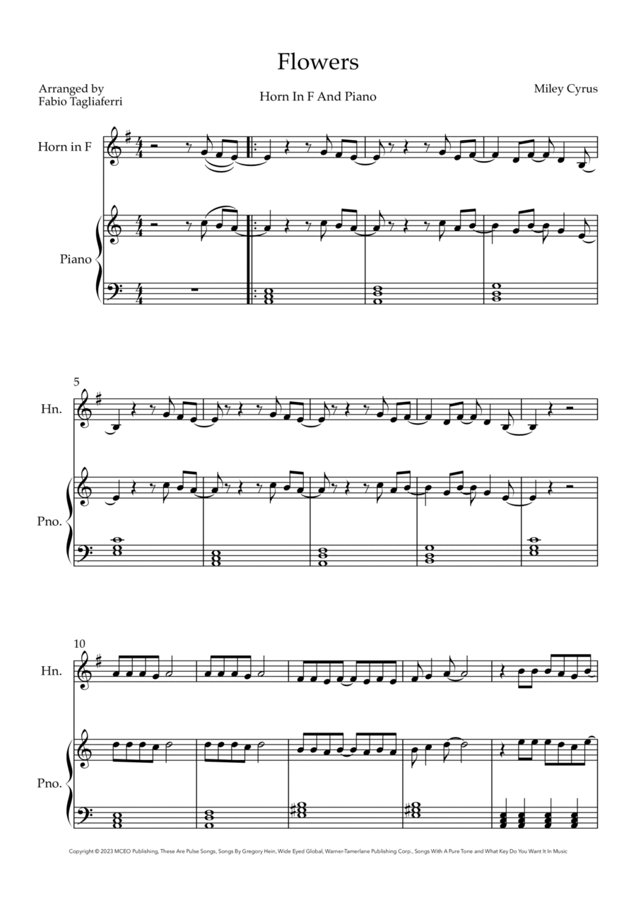 Flowers Horn scores gallery preview page 1