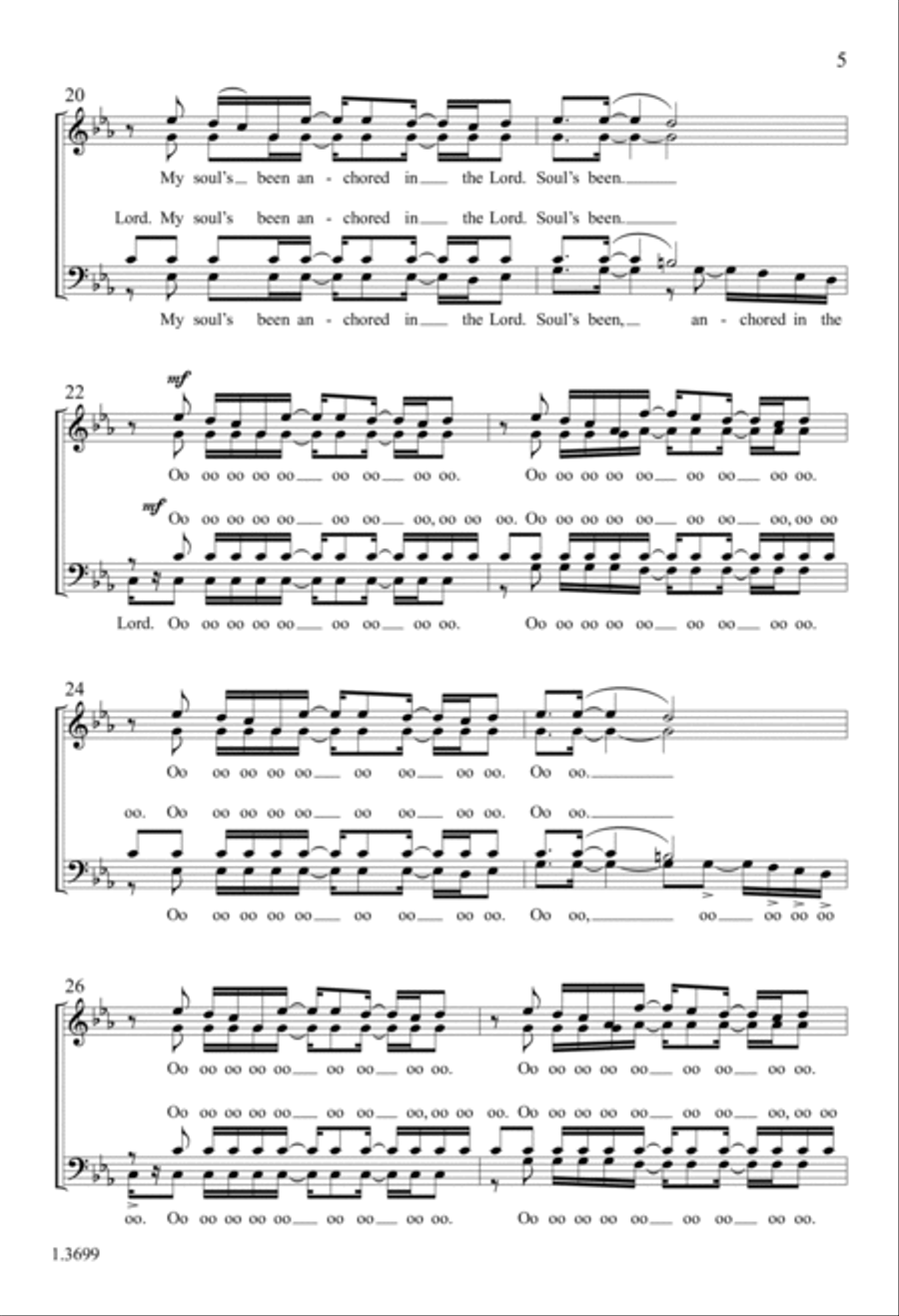 My Soul's Been Anchored in the Lord 4-Part scores gallery preview page 5