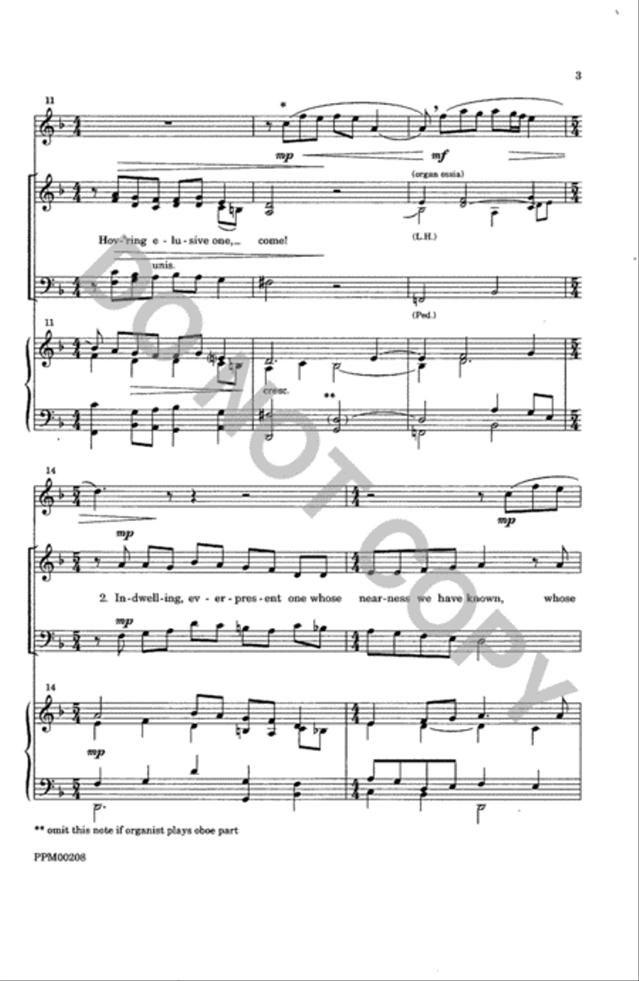 Pervasive Never-absent One 4-Part scores gallery preview page 4