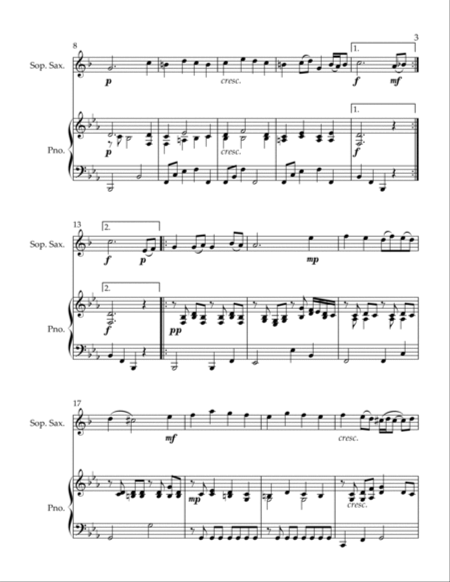 Cavatina Soprano Saxophone scores gallery preview page 3