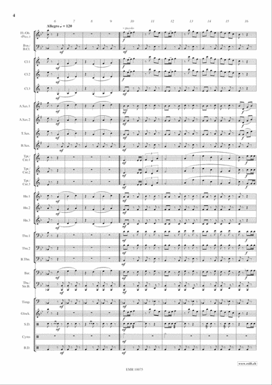 Ceremonial Fanfare Concert Band scores gallery preview page 5