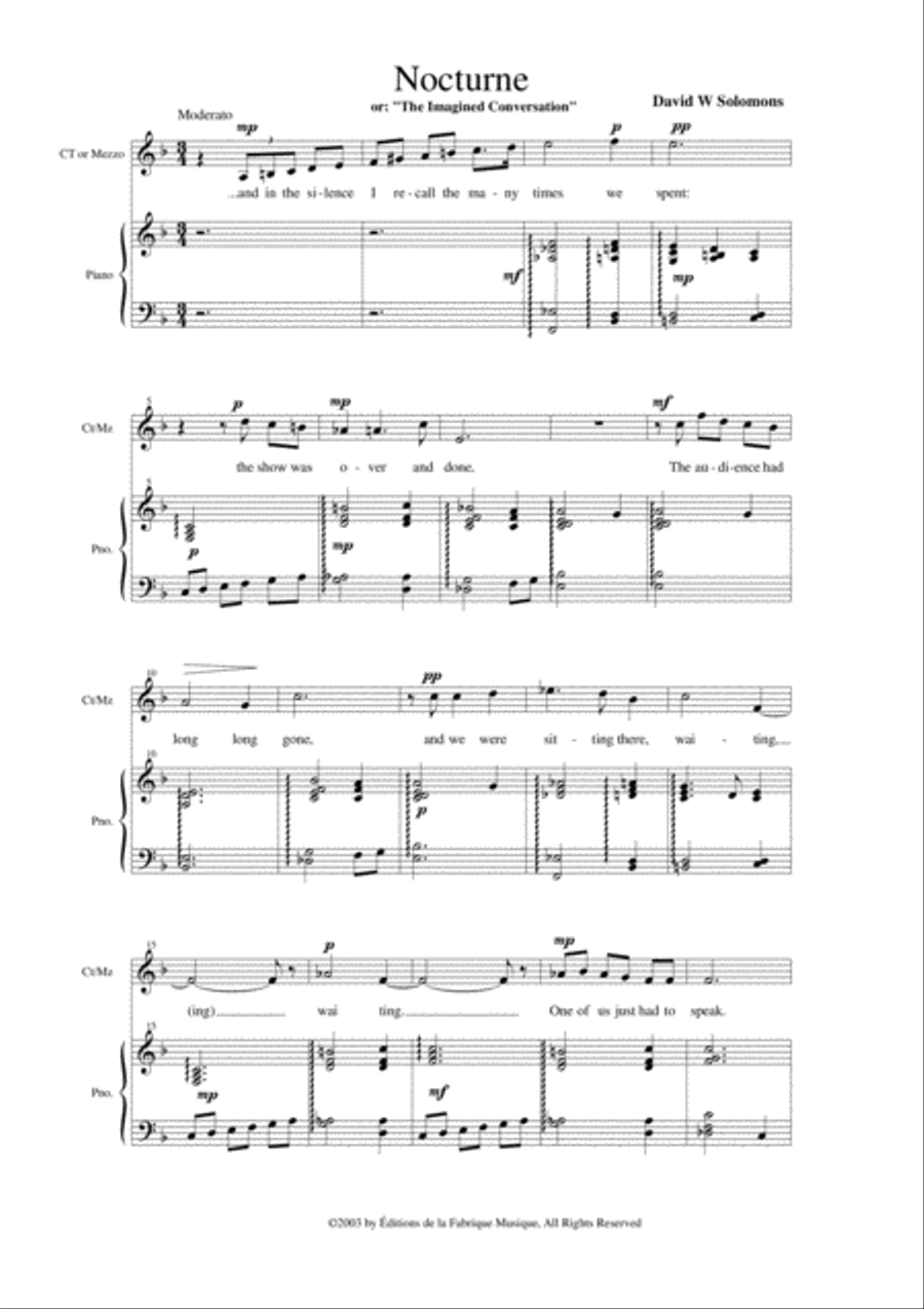David Warin Solomons: Nocturne 