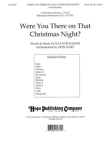 Were You There on That Christmas Night?