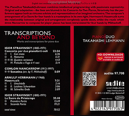 Transcriptions & Beyond - Works and Transcriptions for Piano Duo image number null