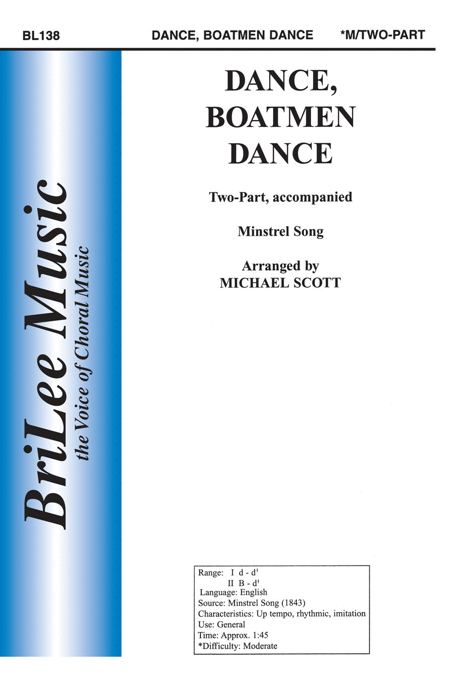 Dance, Boatmen Dance Dance, Boatmen Dance 2-Part scores gallery preview page 1