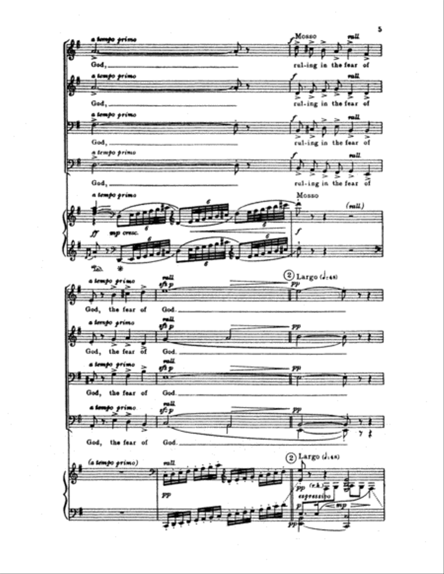 The Last Words of David (Choral Score) TTBB scores gallery preview page 4