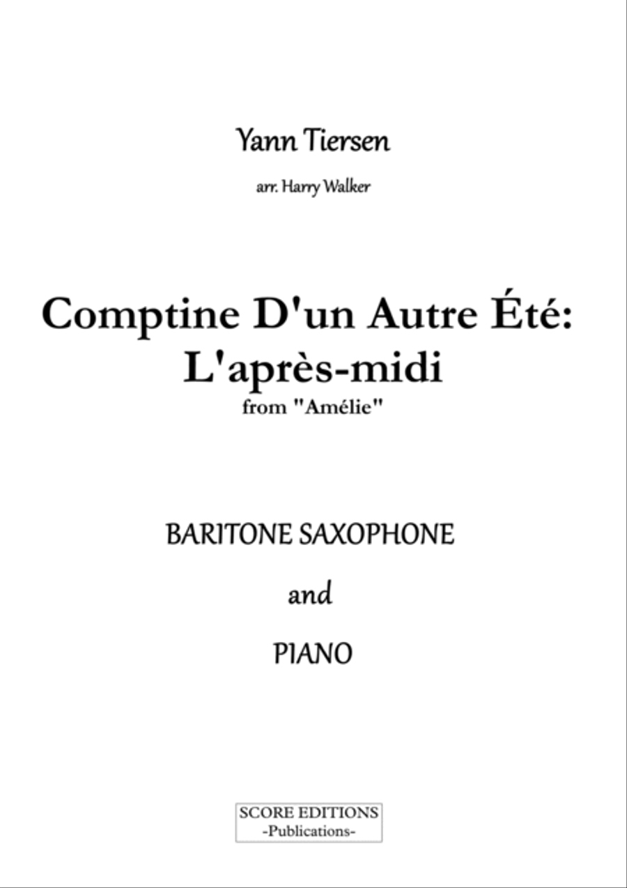 Comptine D'un Autre Été: L'après-Midi Chamber Music scores gallery preview page 2