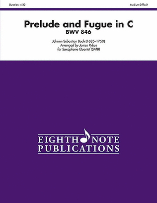 Book cover for Prelude and Fugue in C, BWV 846