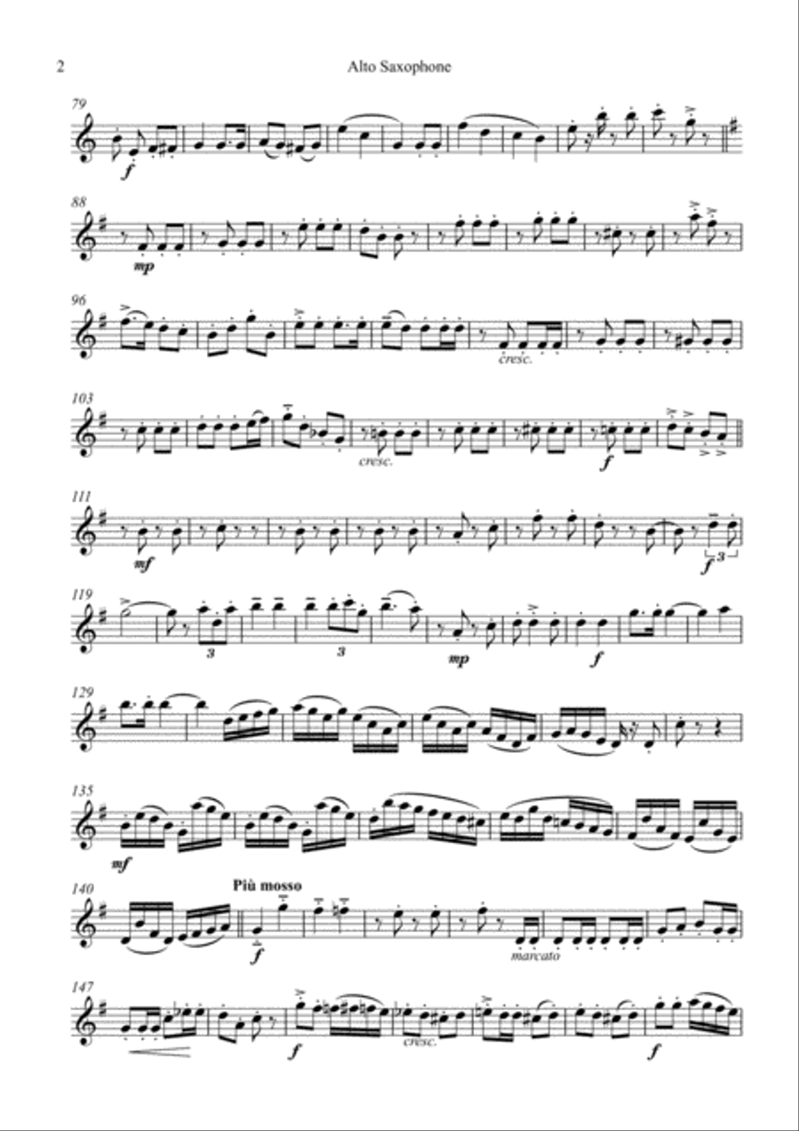 Can-Can alla Rossini (Saxophone Quartet / Quintet) - Set of Parts [x4 / 5] Saxophone Quartet scores gallery preview page 5