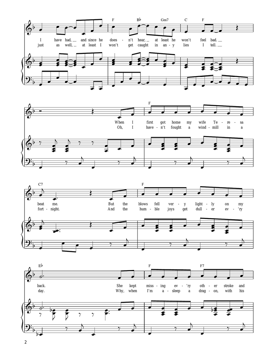 A Little Gossip Piano, Vocal, Guitar scores gallery preview page 2