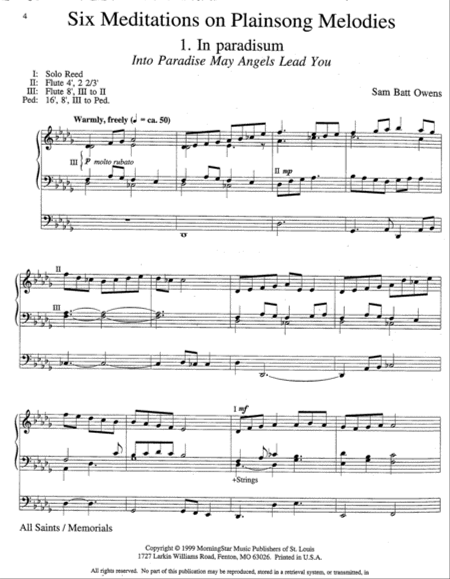 Six Meditations on Plainsong Melodies Organ scores gallery preview page 2