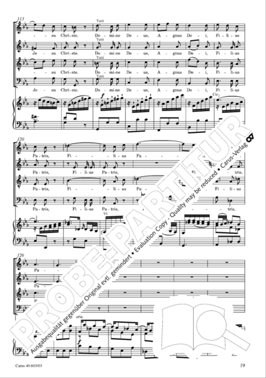 Grosse Orgelsolomesse in Es 4-Part scores gallery preview page 20