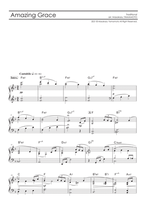 Amazing Grace [Piano solo / intermediate]