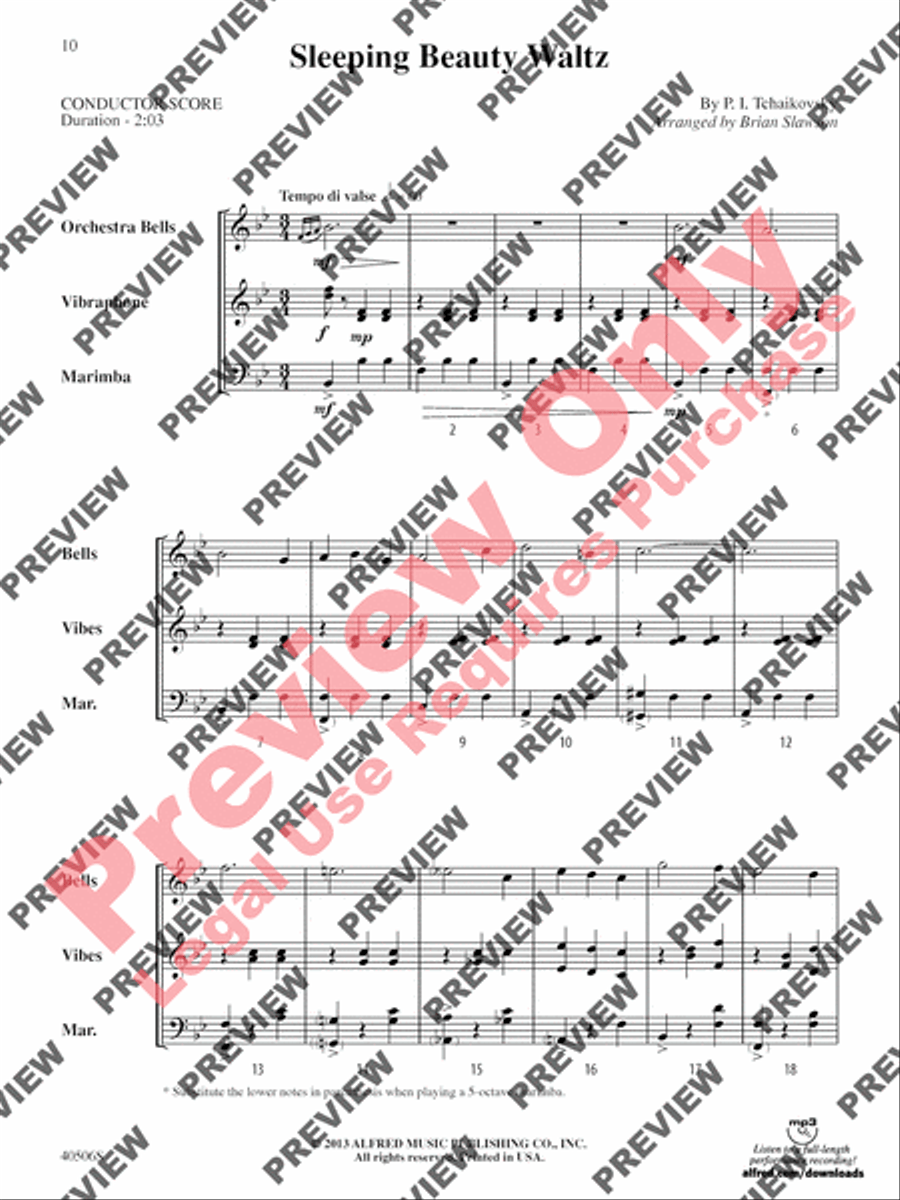 Classic Mallet Trios -- Tchaikovsky Small Ensemble scores gallery preview page 31