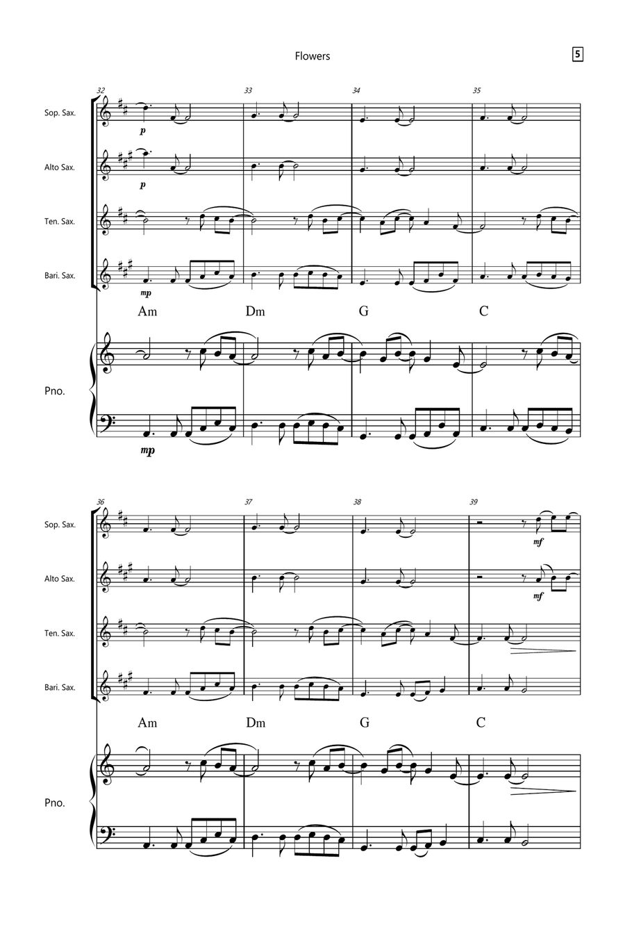 Flowers Small Ensemble scores gallery preview page 5