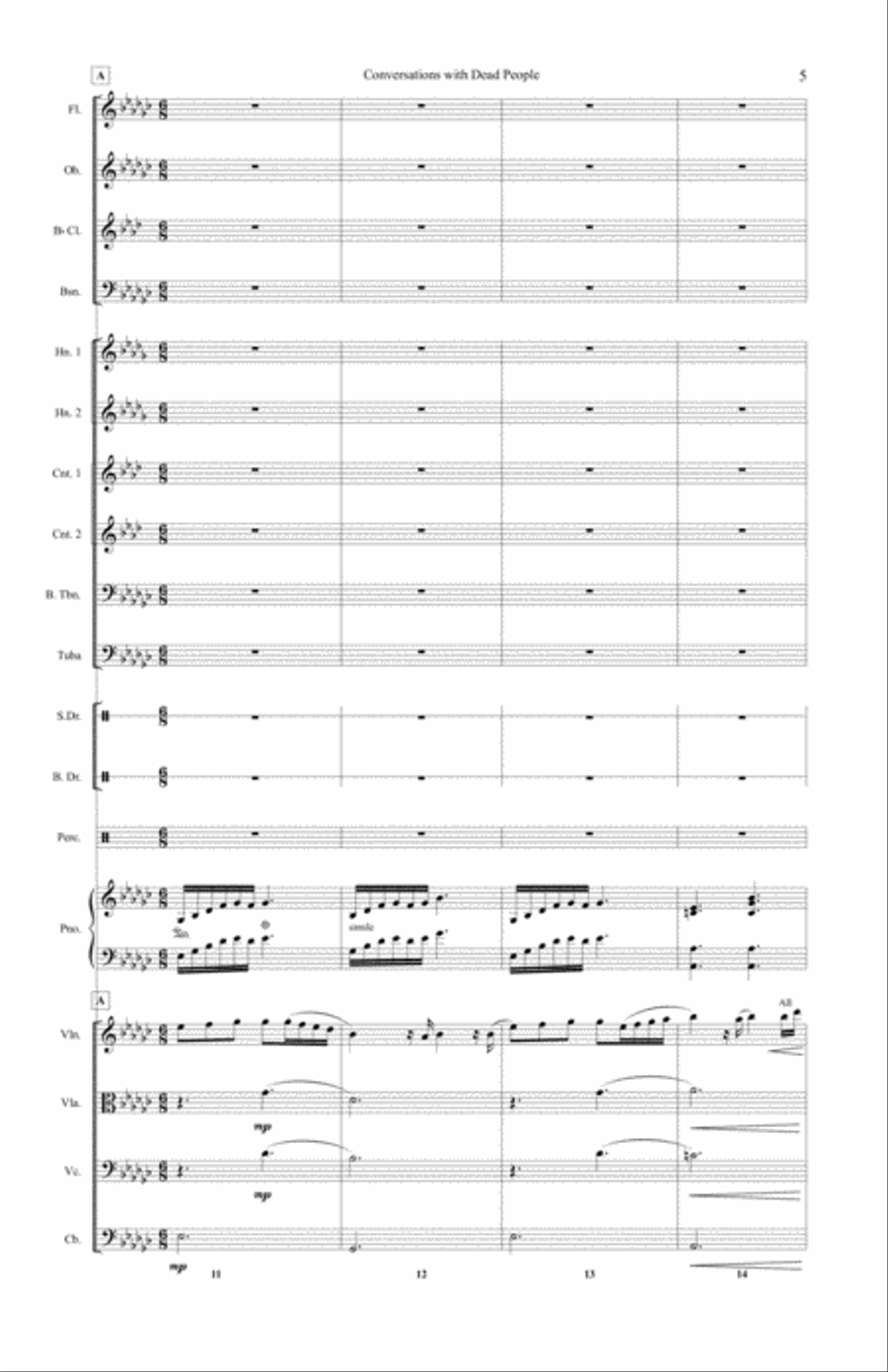 Conversations with Dead People Chamber Orchestra scores gallery preview page 5