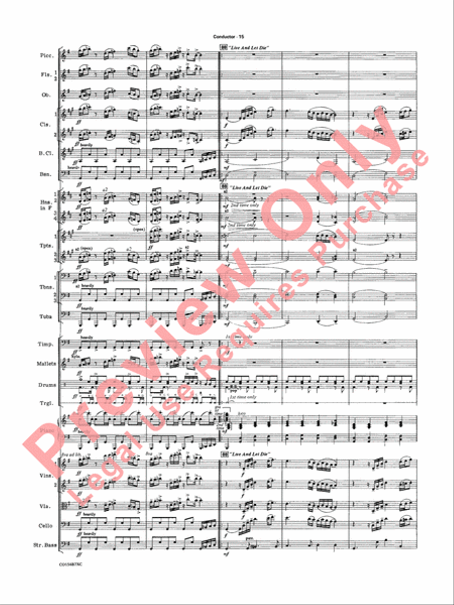Themes from 007 Full Orchestra scores gallery preview page 18