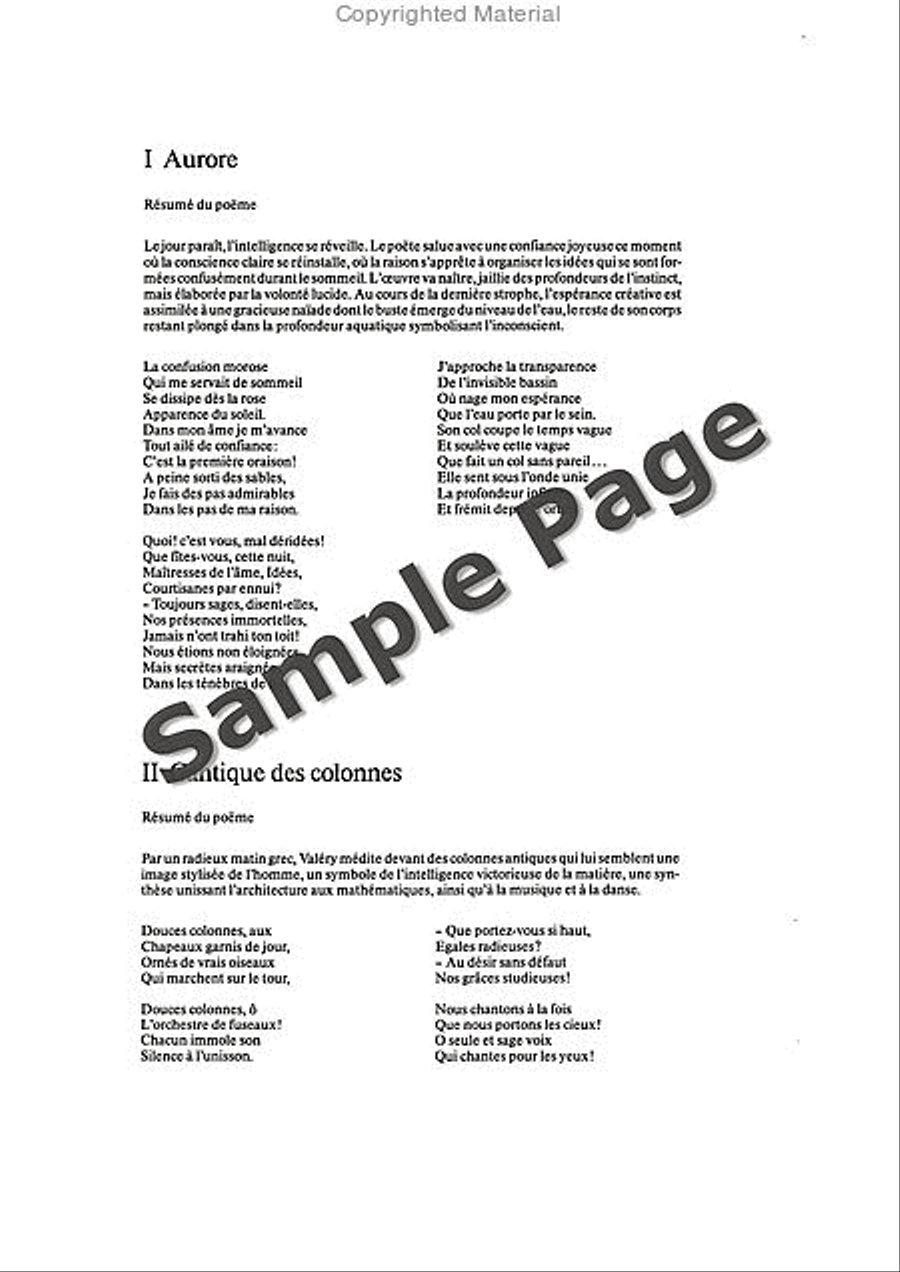3 Poemes of Paul Valery SSAATTBB scores gallery preview page 4
