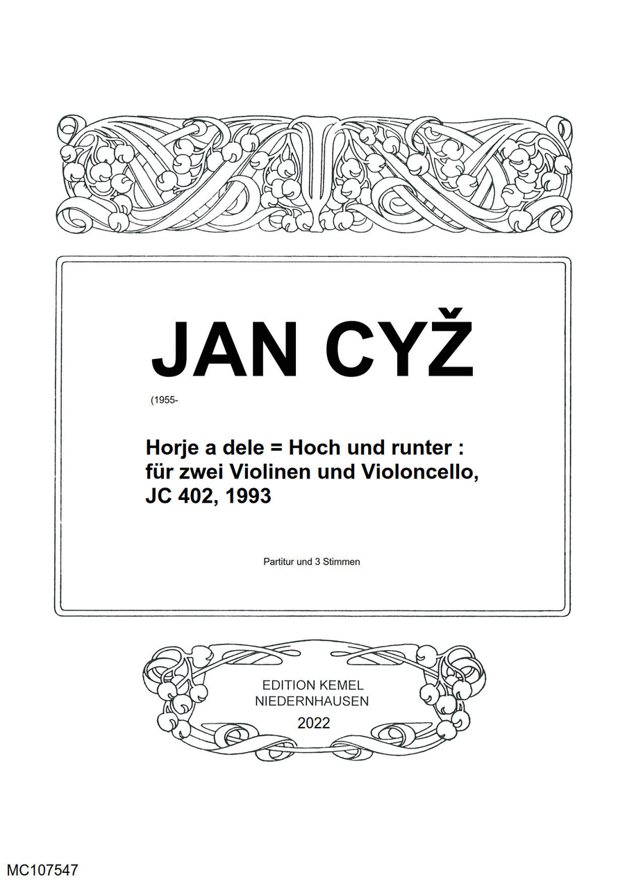 Horje a dele = Hoch und runter Violin scores gallery preview page 1
