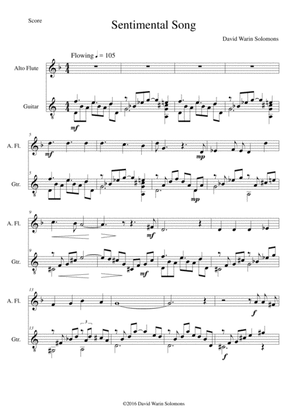 Sentimental Song for alto flute and guitar