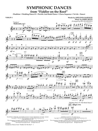 Symphonic Dances (from Fiddler On The Roof) (arr. Ira Hearshen) - Violin 1