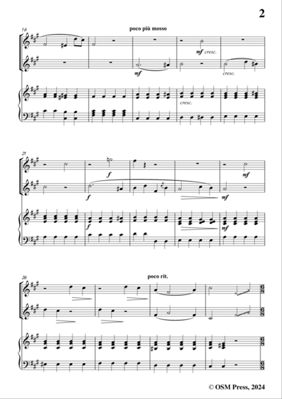 Rossini-Duetto buffo di due gatti(Cats Duet),for Two Violins and Piano String Duet scores gallery preview page 3