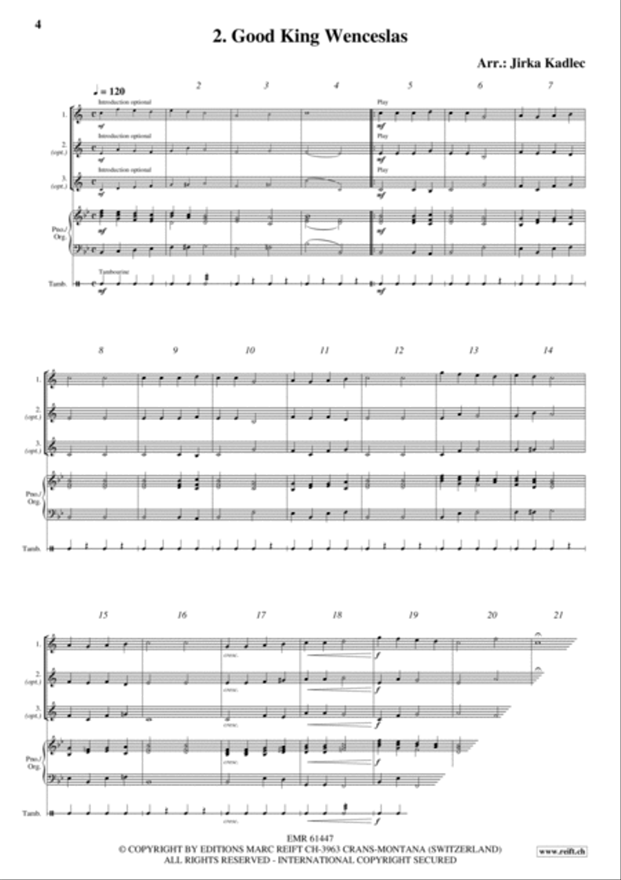 12 Easy Christmas Songs Brass Duet scores gallery preview page 4