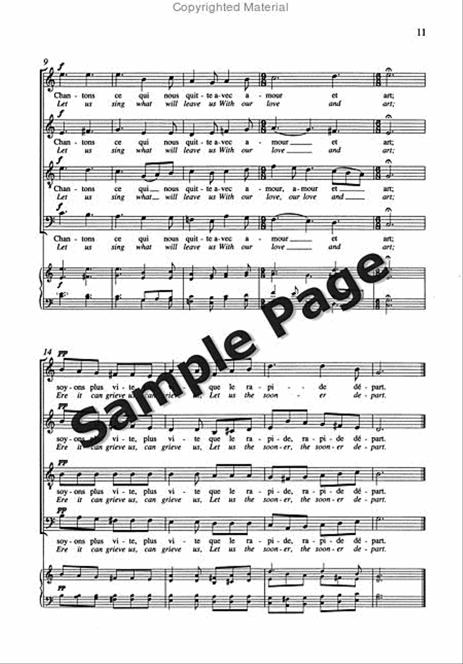 6 Chansons (Complete) 6 Chansons (Complete) 4-Part scores gallery preview page 11