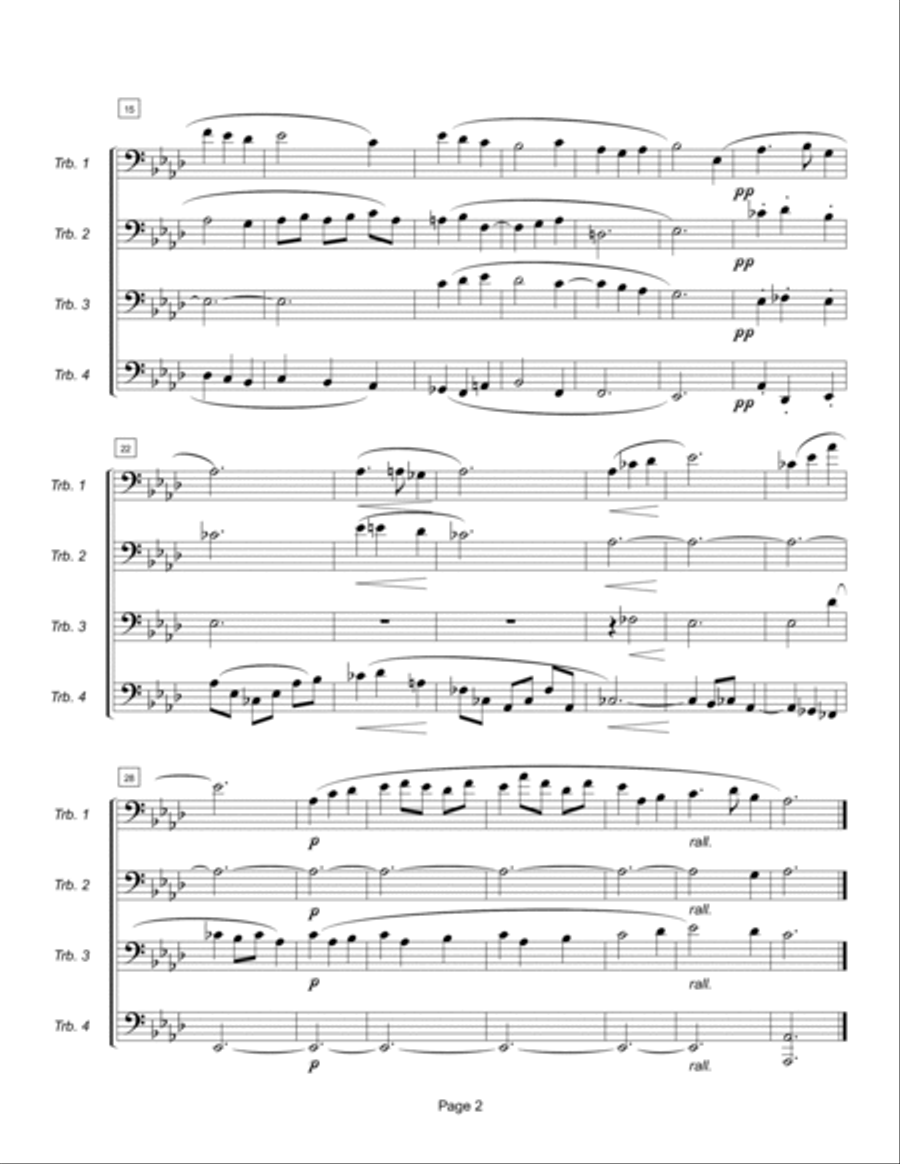 Angevin Carol - Trombone Quartet Trombone Quartet scores gallery preview page 2