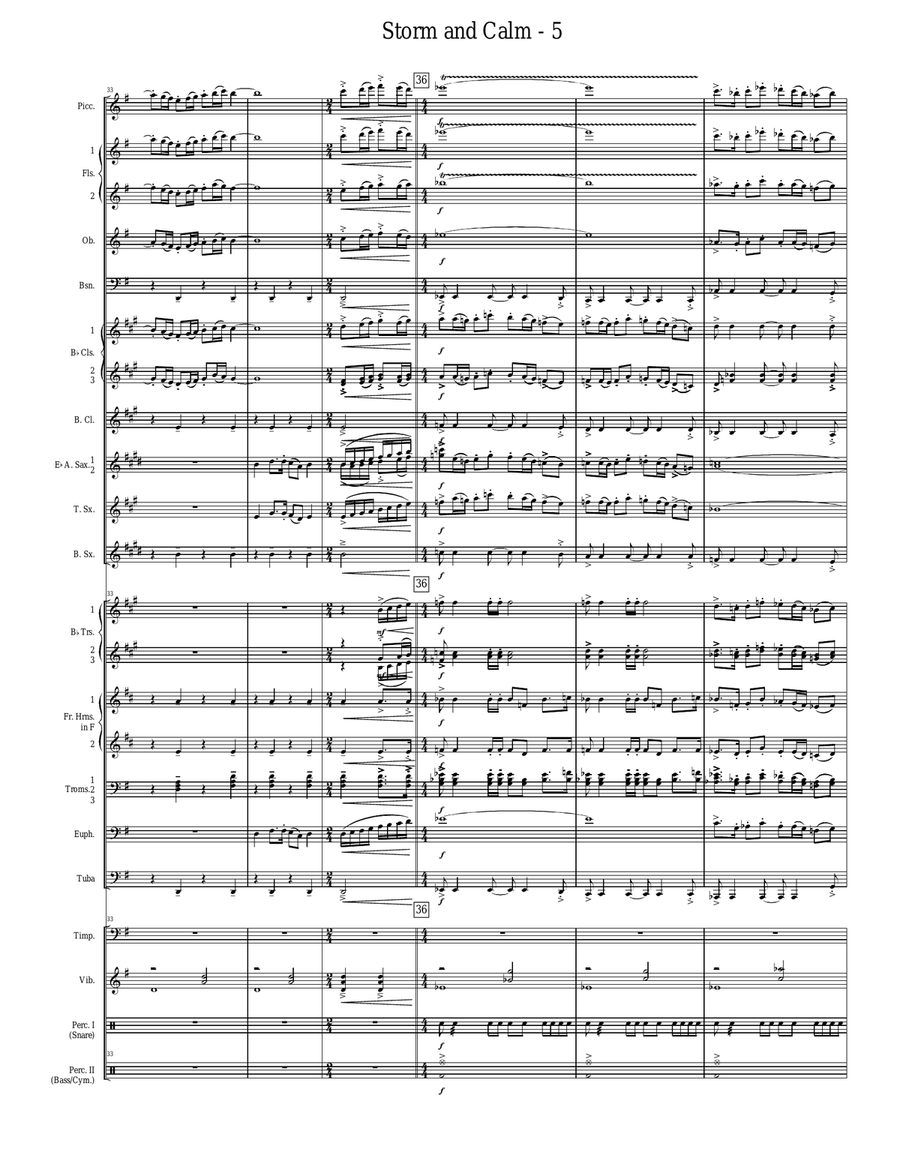Storm and Calm Concert Band scores gallery preview page 5