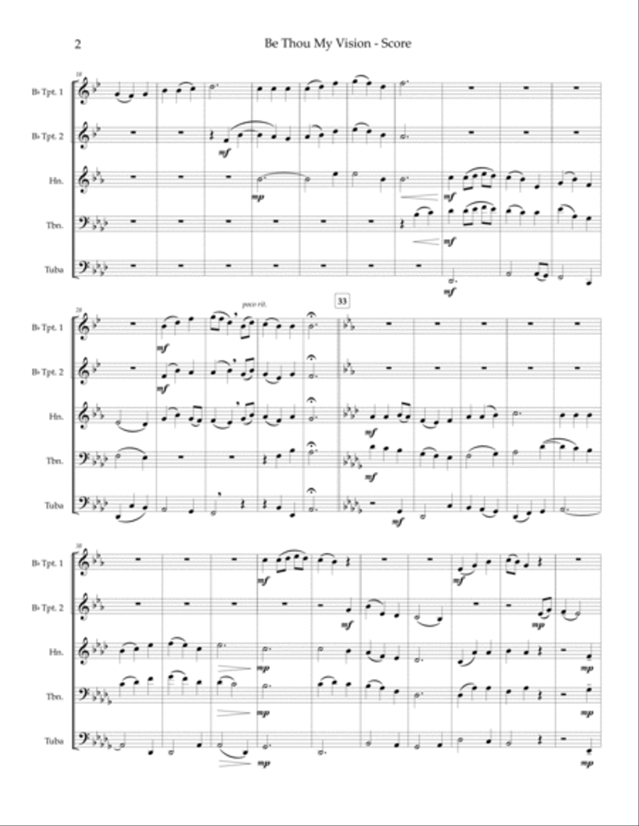 Be Thou My Vision (Slane) - brass quintet Brass Quintet scores gallery preview page 3
