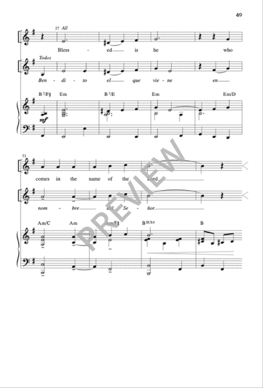 Mass of the Sun of Justice / Misa Sol de Justicia 4-Part scores gallery preview page 48