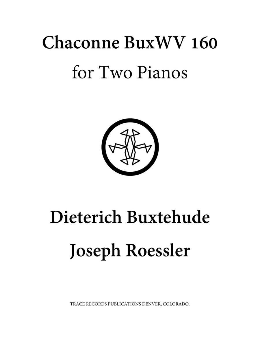 Buxtehude/Roessler Chaconne BuxWV 160 for Two Pianos 2 Pianos, 4-Hands scores gallery preview page 1