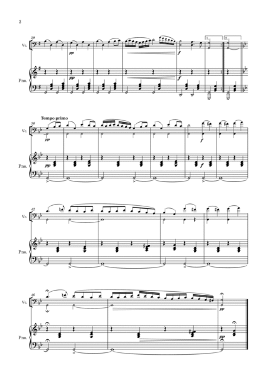 Marais: Cinq Danses Français Anciennes (Five Old French Dances) III. La Musette - vln/vla/vc/piano Violin scores gallery preview page 2