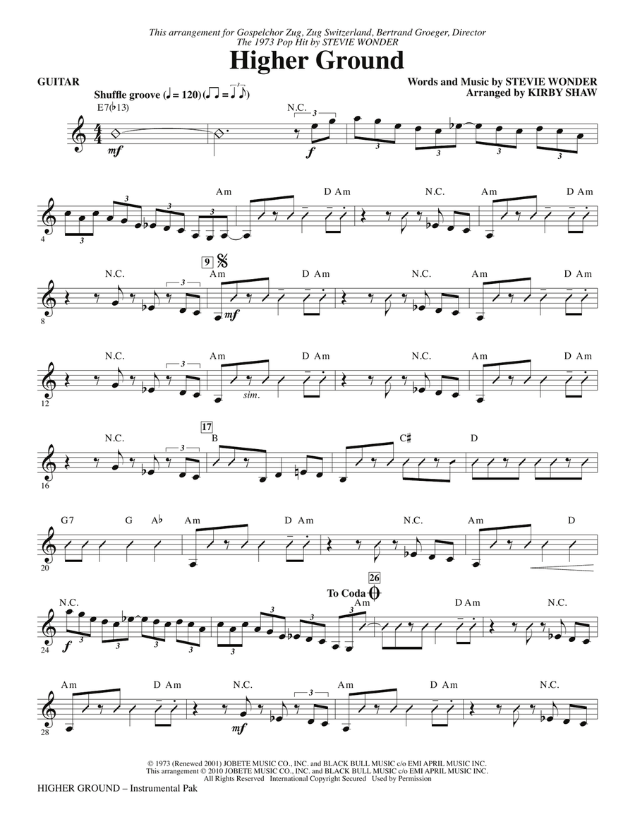 Higher Ground - Guitar