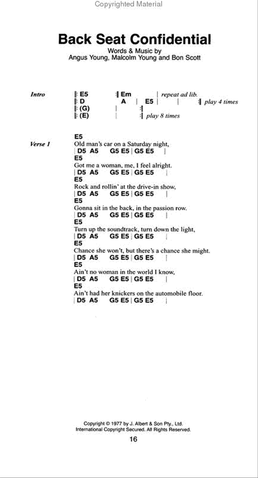 The Little Black Songbook of AC/DC Guitar scores gallery preview page 2