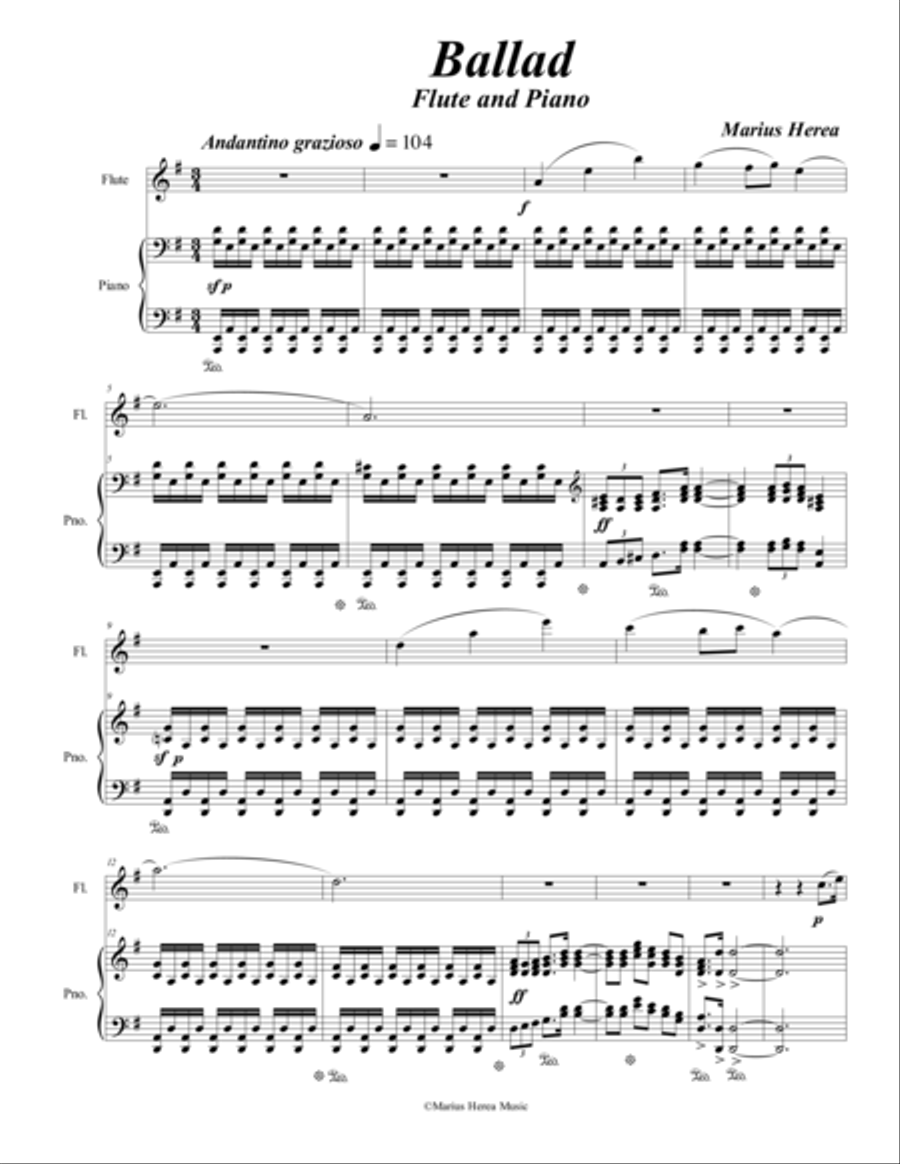 Ballad Flute Solo scores gallery preview page 1