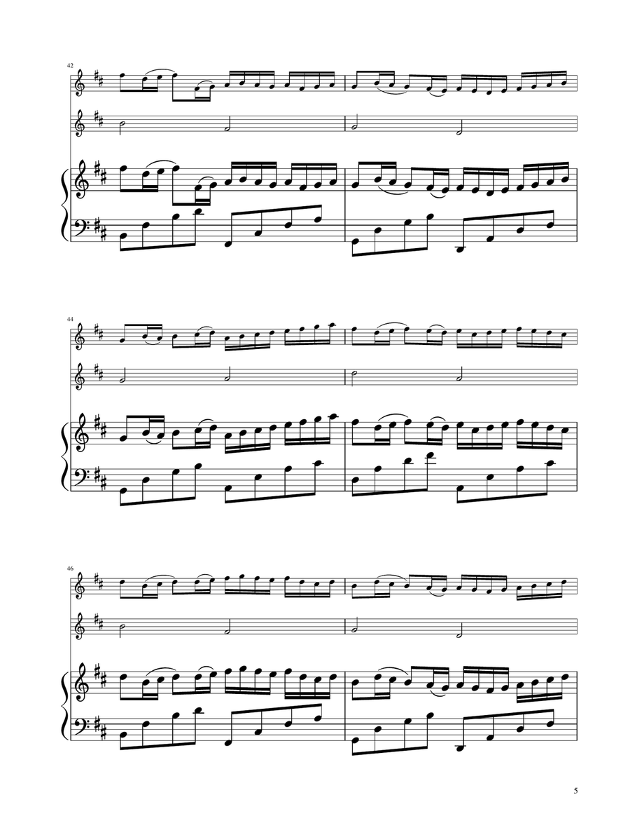 Canon in D - Flute Duet Flute Duet scores gallery preview page 5